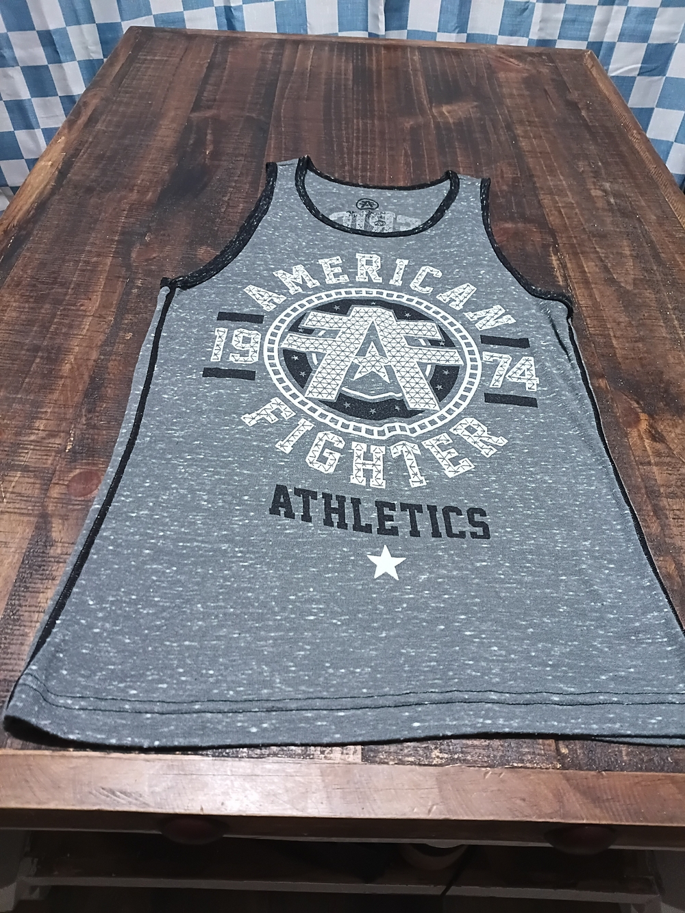 American Fighter Gray Graphic Tank Top